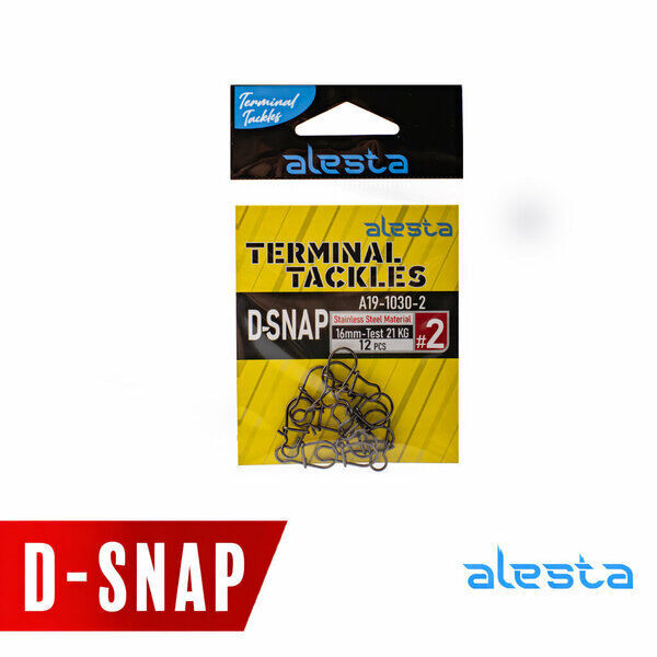 Alesta D-Snap No:1 Siyah Nikel Klips 15 Adet 15kg Çeker