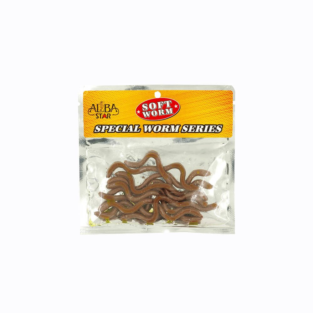 Albastar Soft Special Worm Sahte Kurt KOYU KAHVERENGİ - 10CM
