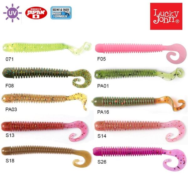 Lucky John Ballist 4'' (10.16 cm) 6P Silikon Yem F08