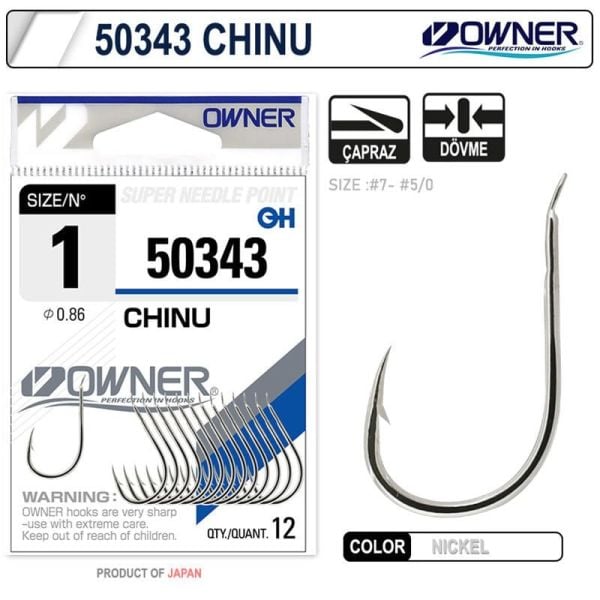Owner 50343 Chinu White İğne No:5-0 7 Adet