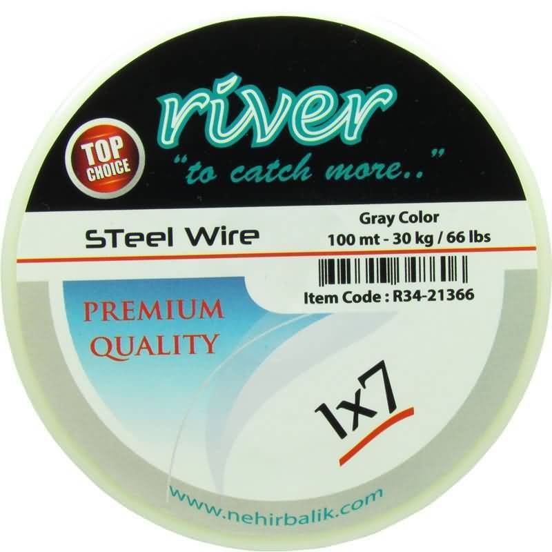 River Çelik Tel Makara 100M Gri 17 LBS