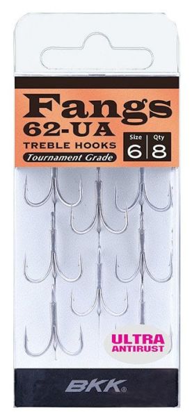 BKK Fangs-62 UA Üçlü Olta İğnesi 16 8 Pcs