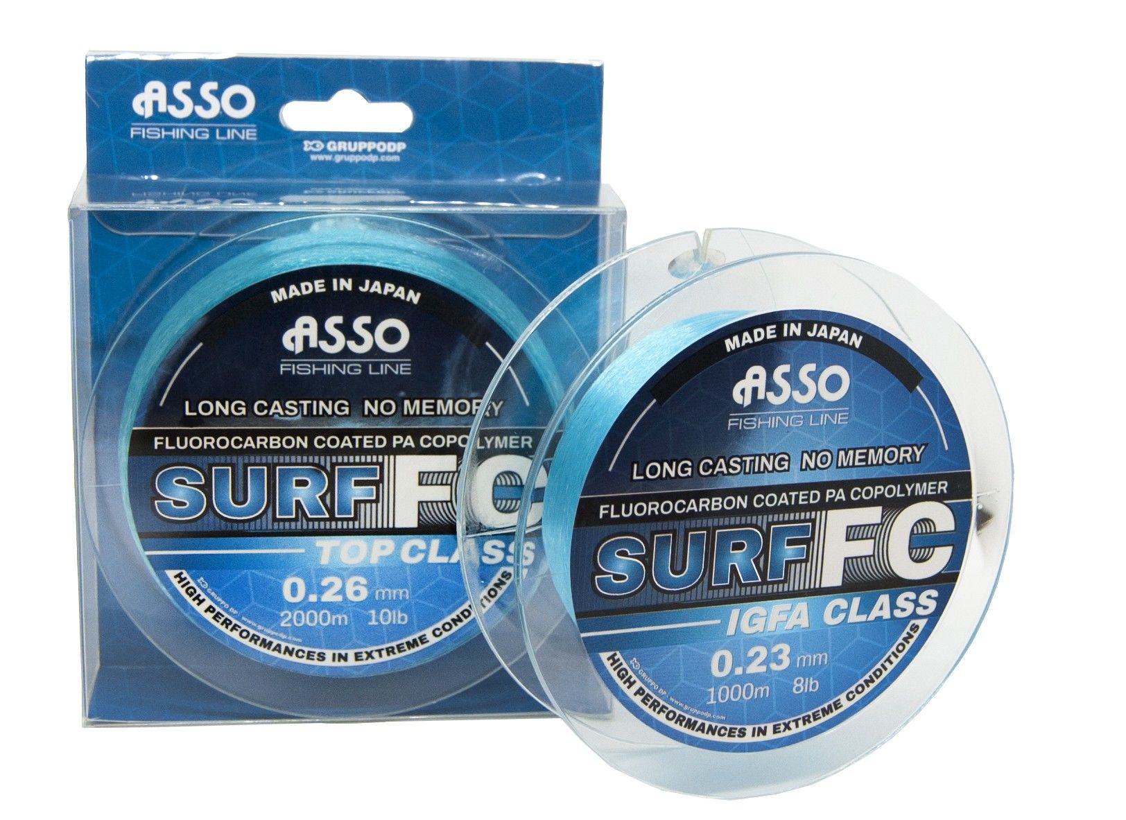 Asso Surf FC COATED Copolymer 1.000mt Long Casting No Memory Blue 0.30 mm