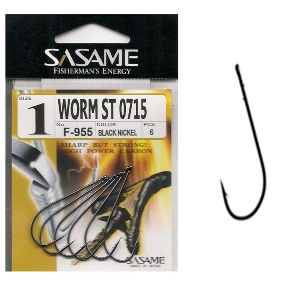 Sasame Worm F-955 No:2 Siyah Nikel İğne 6 Adet