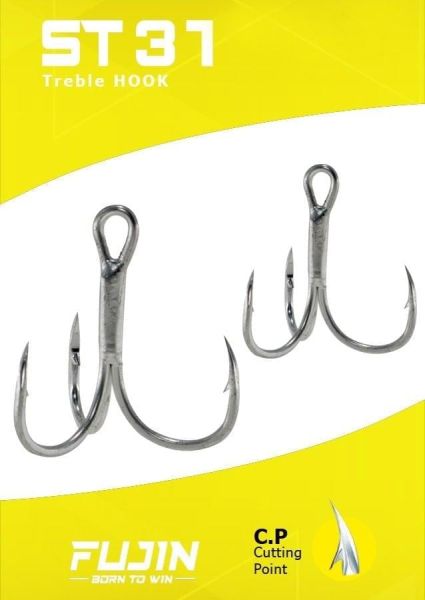 Fujin ST31 No:8 Üçlü Maket Balık Kancası Nickel