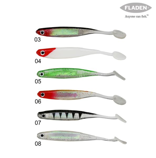 FLADEN GLIMMER SHIMMER MINNOW  10 CM 5P 06