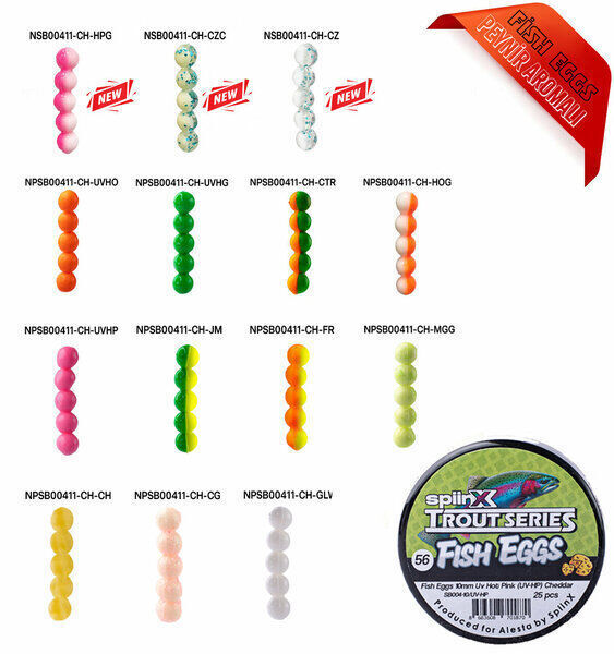 SPIINX Fish Eggs Hot Pink 10mm Cheddar Aromalı Suni Yem 25 Adet(Kopya)