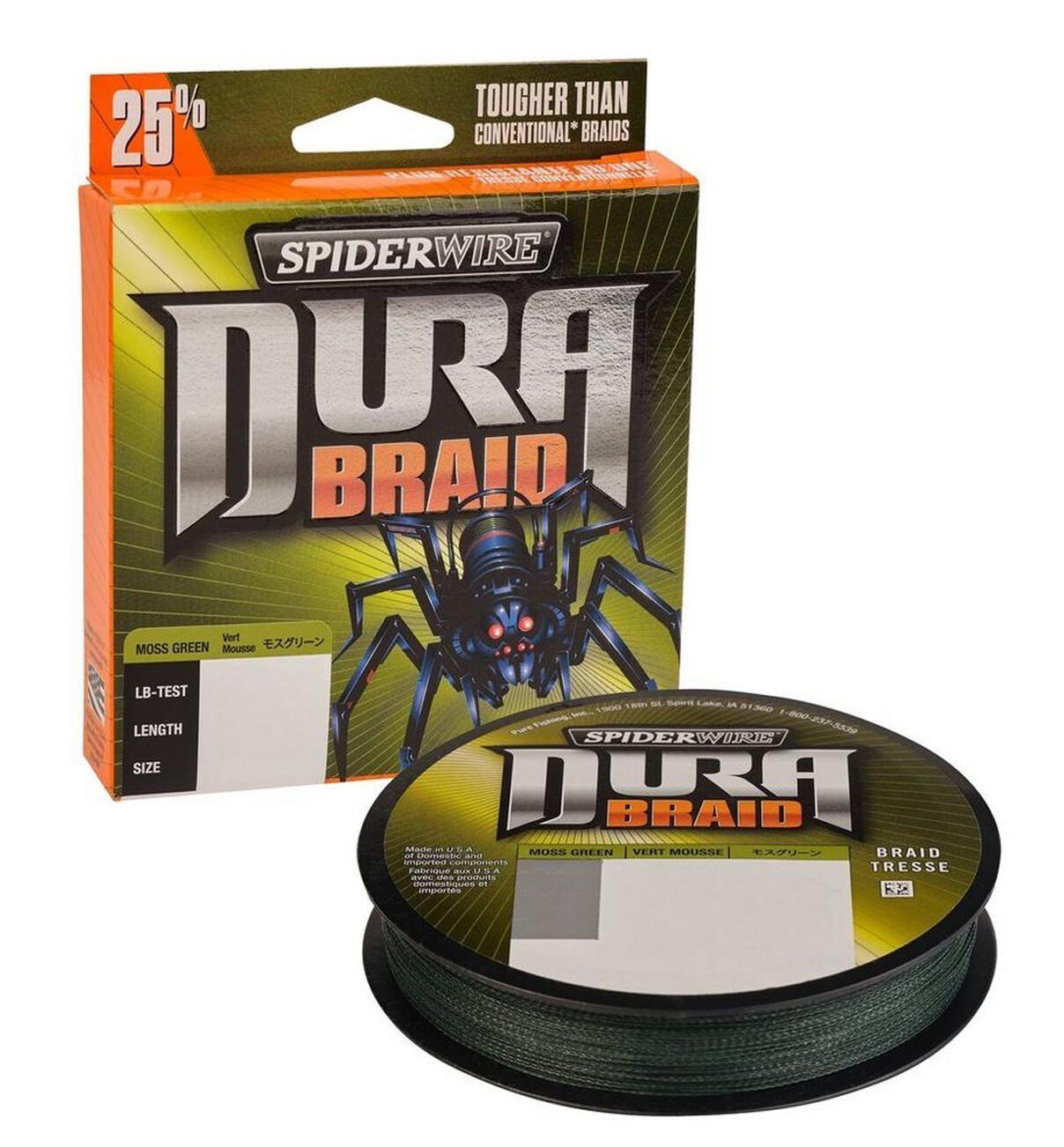 SpiderWire Dura Braid 135m Moss Green Örgü İp 0.23mm