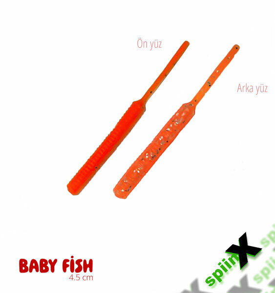 SPIINX Baby Fish Fire Tiger 4.5cm Silikon Yem 18 Adet