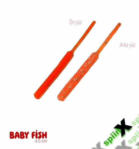 SPIINX Baby Fish Fire Tiger 4.5cm Silikon Yem 18 Adet