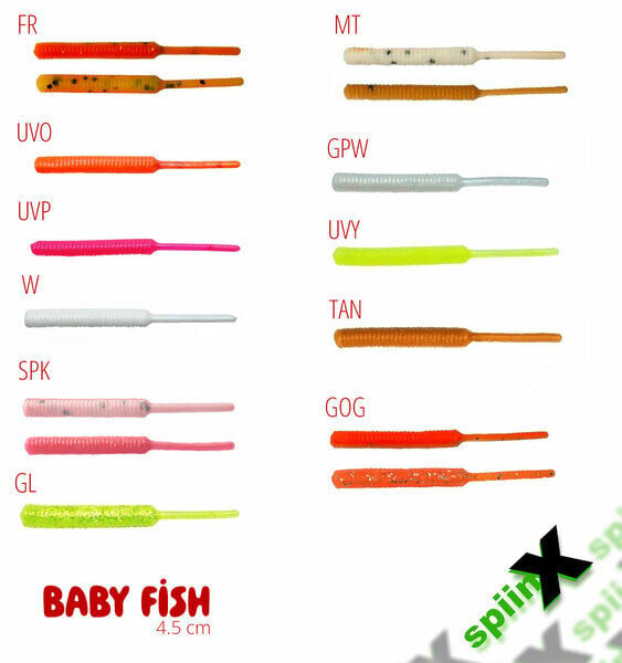 SPIINX Baby Fish Fire Tiger 4.5cm Silikon Yem 18 Adet