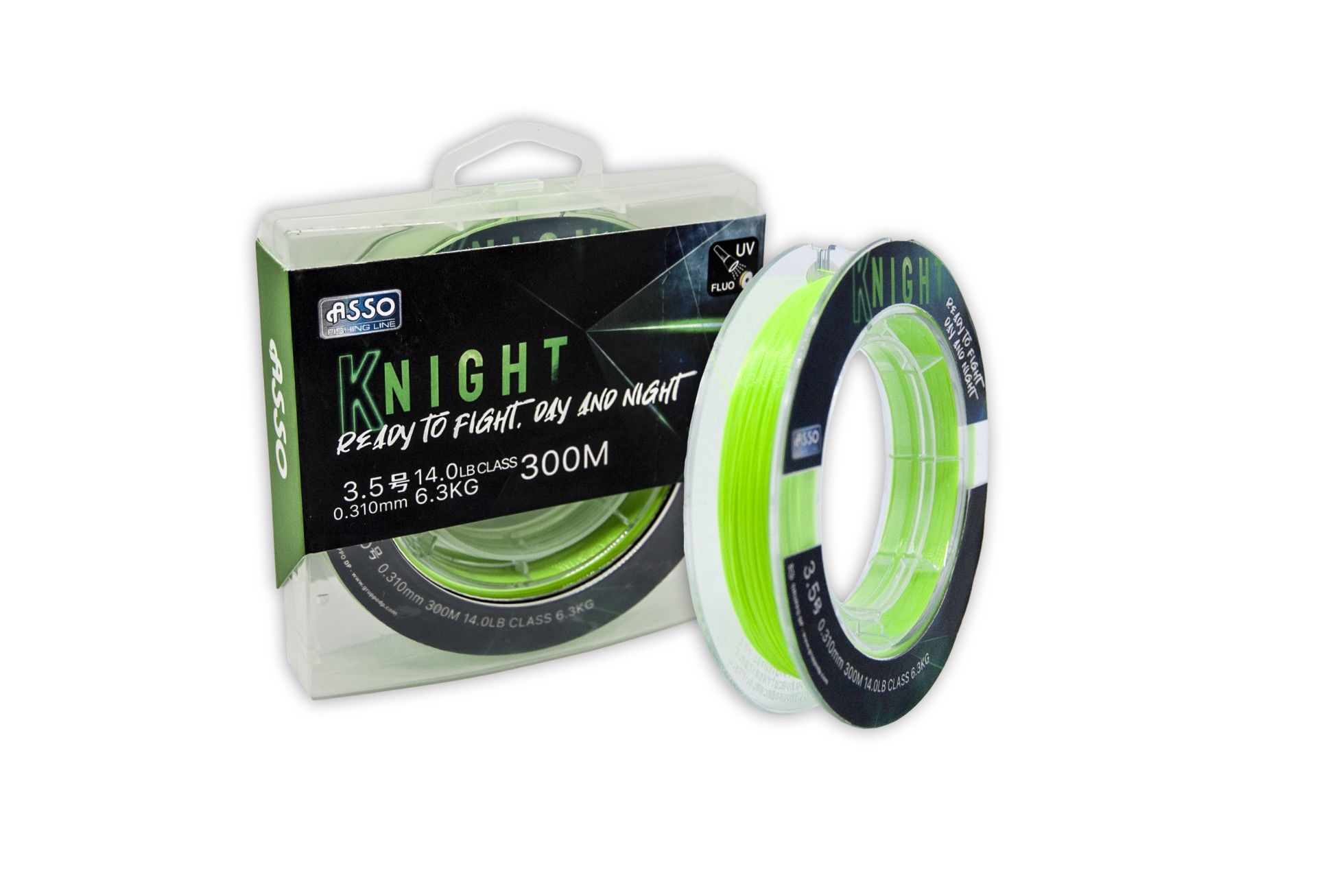 Asso Knight Surf FC COATED Line 300mt UV Fluo 0.31 mm