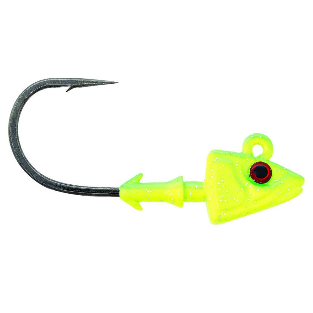 Mustad Sd824 Shad Jig Head CH - CHARTREUSE - 14GR - 3LU - 4-0