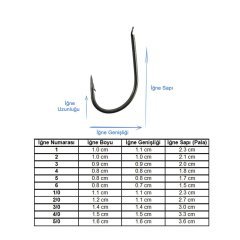 Marlin 505 Siyah Nikel Olta İğnesi No:2/0 (100Pcs)