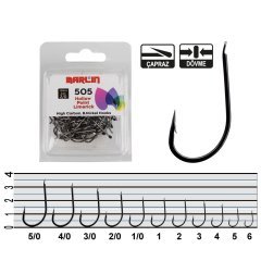 Marlin 505 Siyah Nikel Olta İğnesi No:2/0 (100Pcs)
