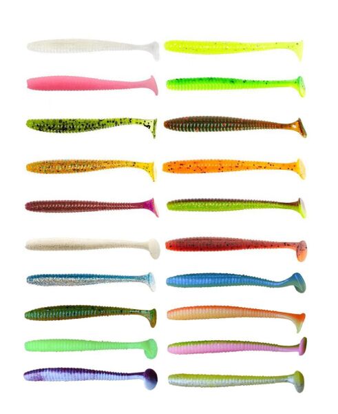 Lucky John S-Shad Tail 3.8'' (9.65 cm) 5P Silikon Yem PA19