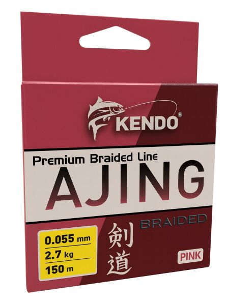 Kendo Ajing Premium Braided Line Pink 150m Örgü İp