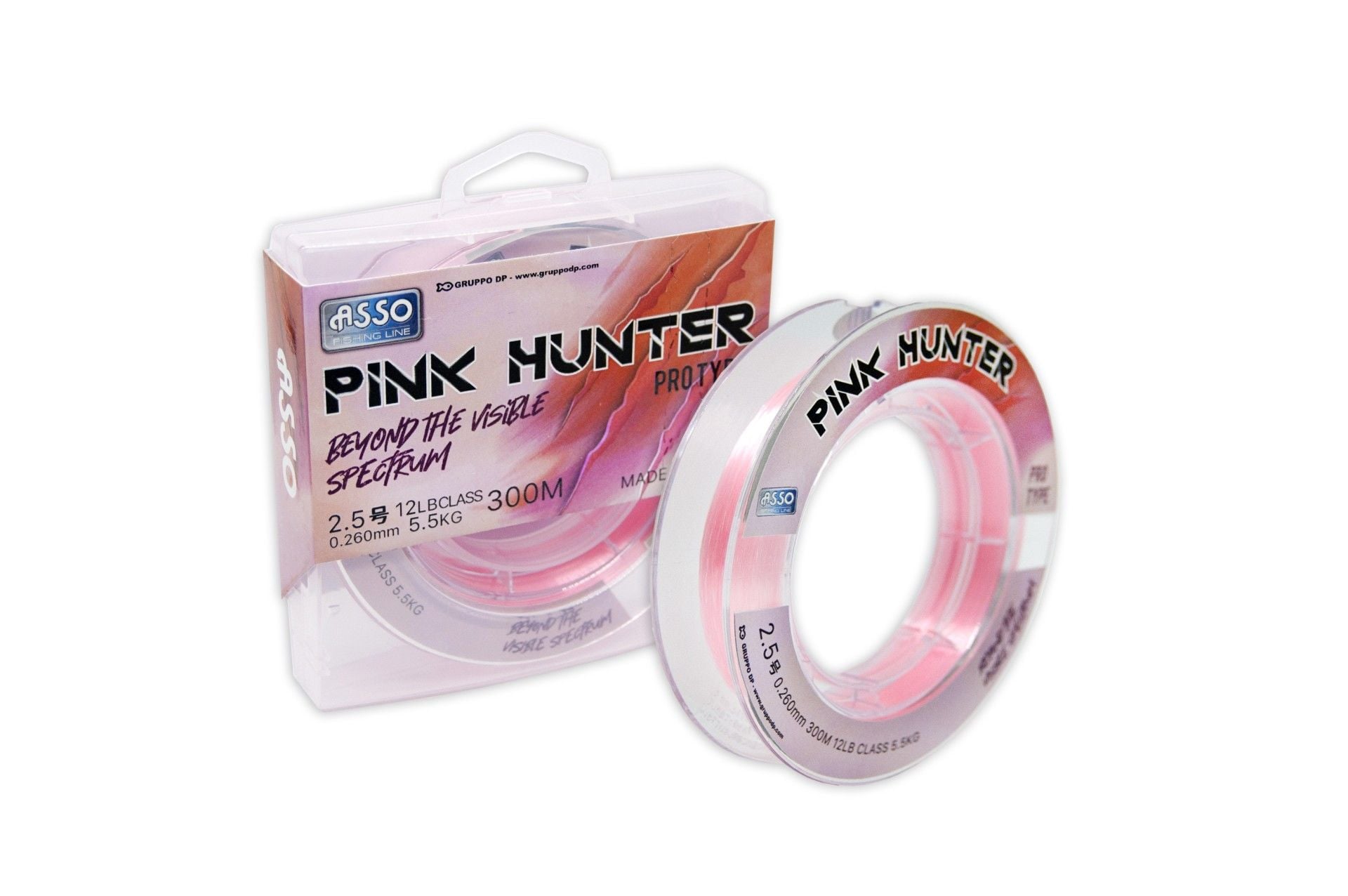Asso Pink Hunter Surf FC COATED Visible Line 300mt 0.28 mm