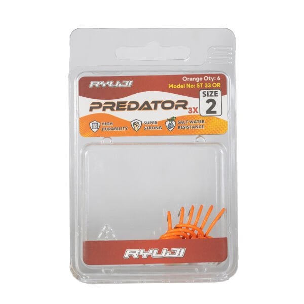 RYUJI PREDATOR ST33 ORANGE ÜÇLÜ İĞNE (6 ADET)