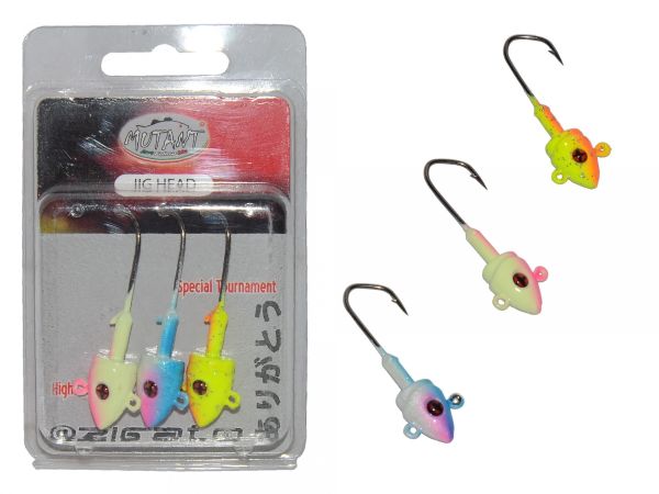 Mutant 6412 Jig Head Rigato Body 3'lü Mix Set Çift Yönlü Jig Head 14 gr