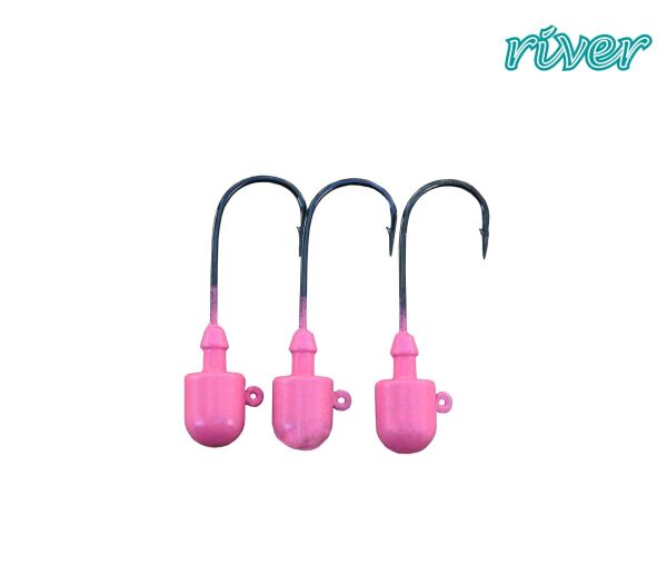 RIVER MAGIC JIG HEAD PINKGLOW , 3P 2 GR