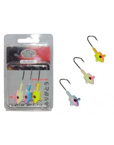 Mutant 6413 Jig Head Rigato Moite 4'lü Mix Set Tırnaklı Jig Head 7 gr