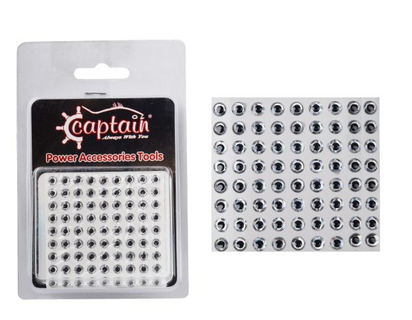 Captain 7631 Göz 5mm Silikon Damla Göz 81'i Paket