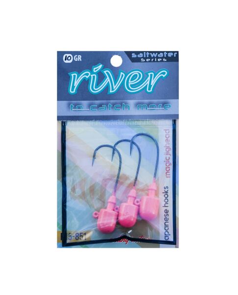 RIVER MAGIC JIG HEAD PINKGLOW , 3P 7 GR