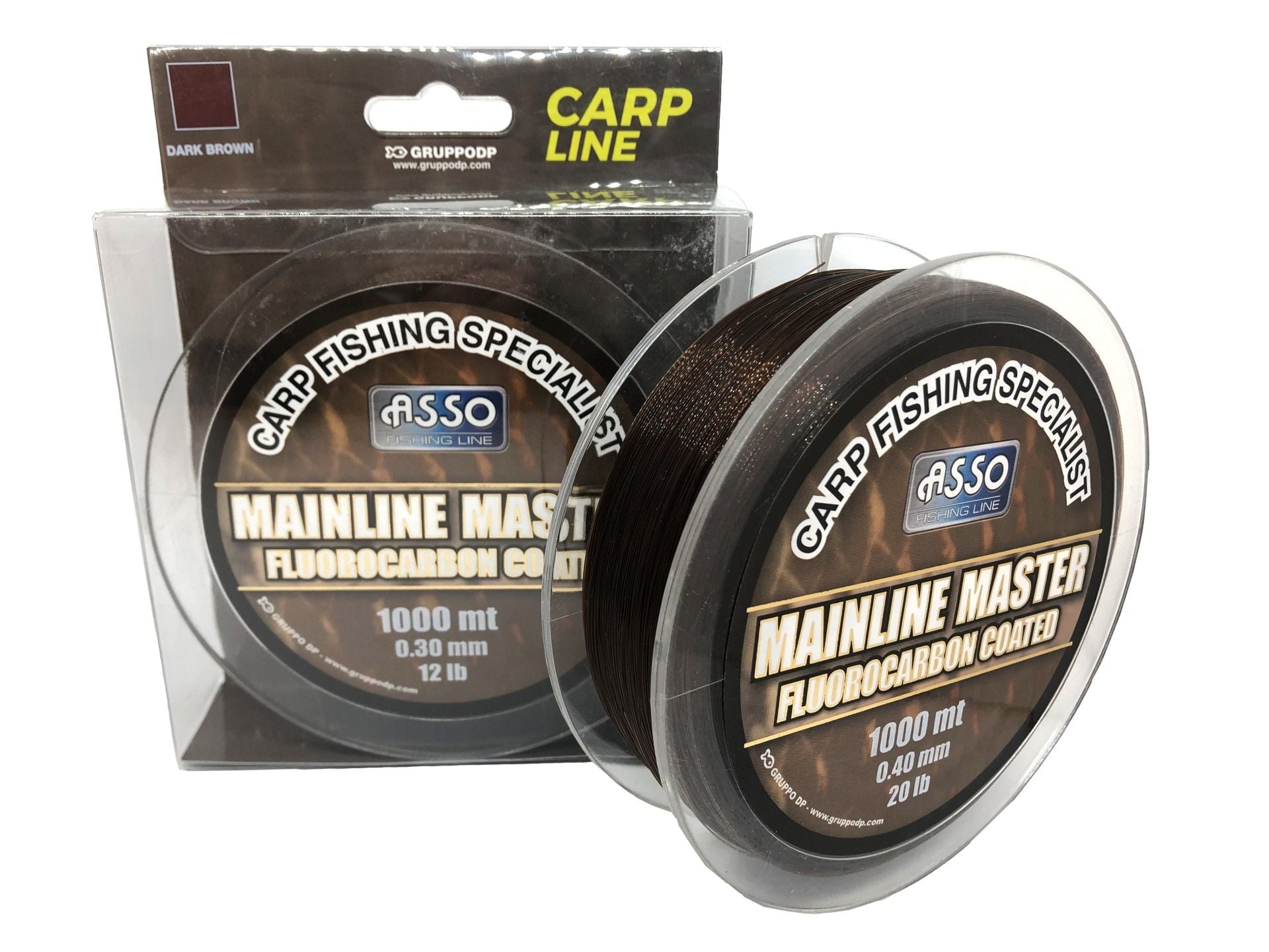 Asso Mainline Master Carp FC COATED 1.000mt Carp Line Dark Brown 0.30 mm