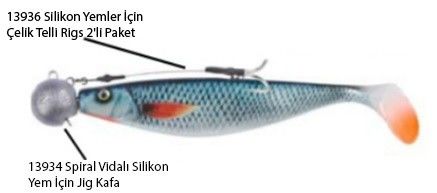 Balzer 13936 Silikon Yemler İçin Çelik Telli Rigs 2'li Paket 17 cm