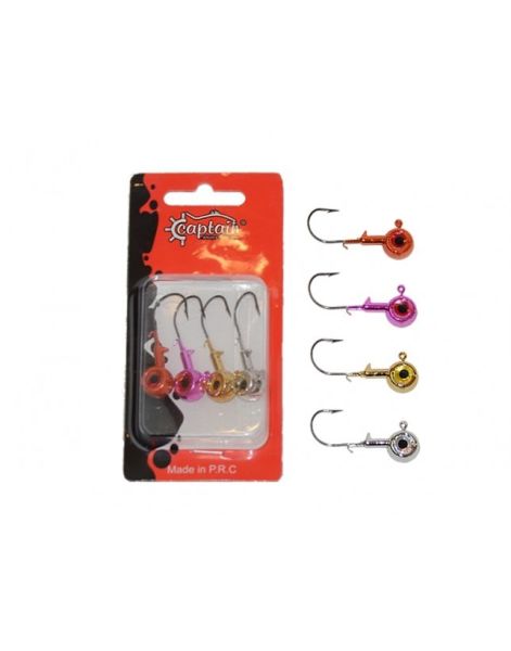 Captain 6415 Jig Head Angel Kiss 4'lü Set 3D Melek Gözlü Jig Head 10 gr