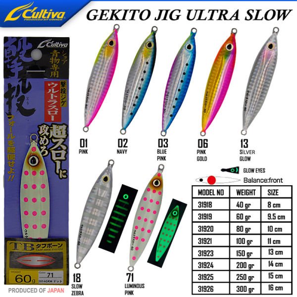 Cultiva 31925 Gekito Jig Ultra Slow 250g 15cm