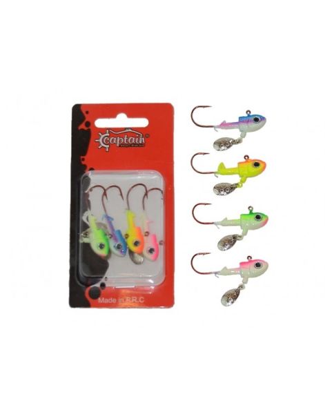 Captain 6416 Jig Head Rapstory 4'lü Mix Set Kaşıklı Jig Head 10 gr