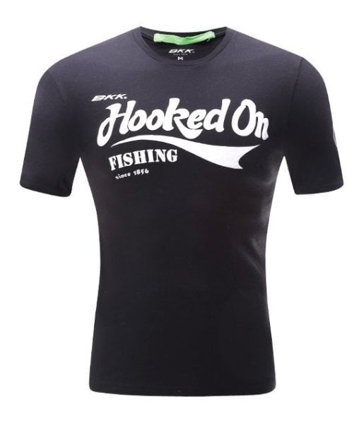 BKK Hooked On Fishing Siyah Tişört M