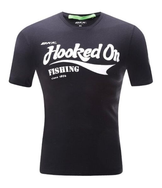BKK Hooked On Fishing Siyah Tişört M