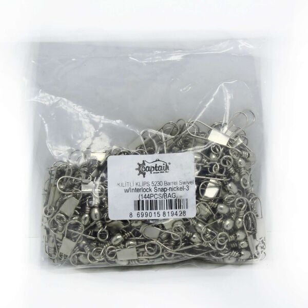 Captain 5230 Kilitli Klips 144lü Paket Nikel