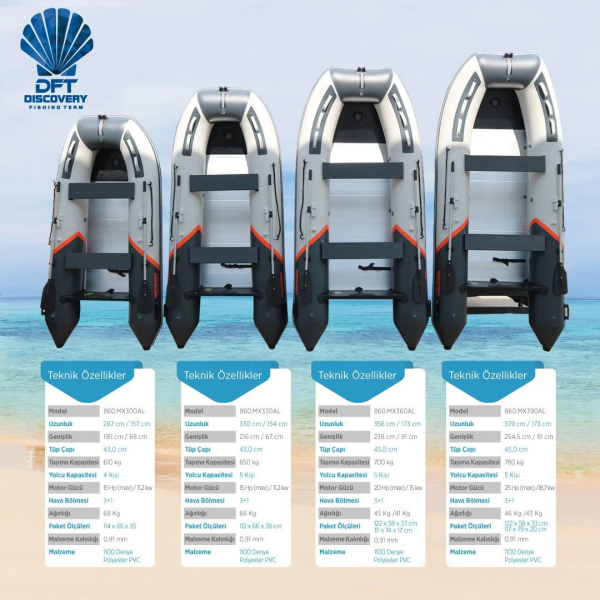 DFT DISCOVERY Şişme Bot MX300AL 300cm  Seri