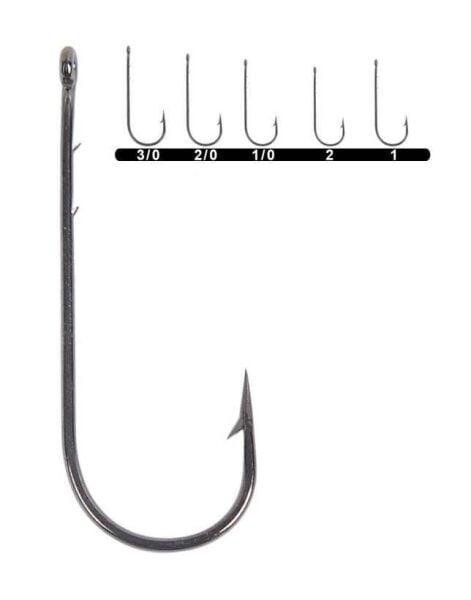 Youvella 1280 Uzun Pala Delikli Lüfer İğnesi 100lü Kutu Black Nikel