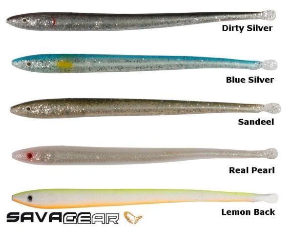 Savage gear LB Sandeel Slug 14 cm 6 Adet Sahte Balık Blue Silver