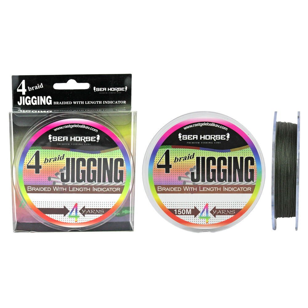 Sea Horse Jigging 0.16 mm 150m 4 Kat İp Misina Yeşil 12.3kg Çeker
