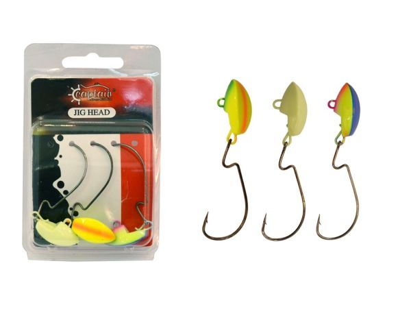 Captain Jig Head Current Offset İğneli Jig Head 3lü Mix Set 14 gr