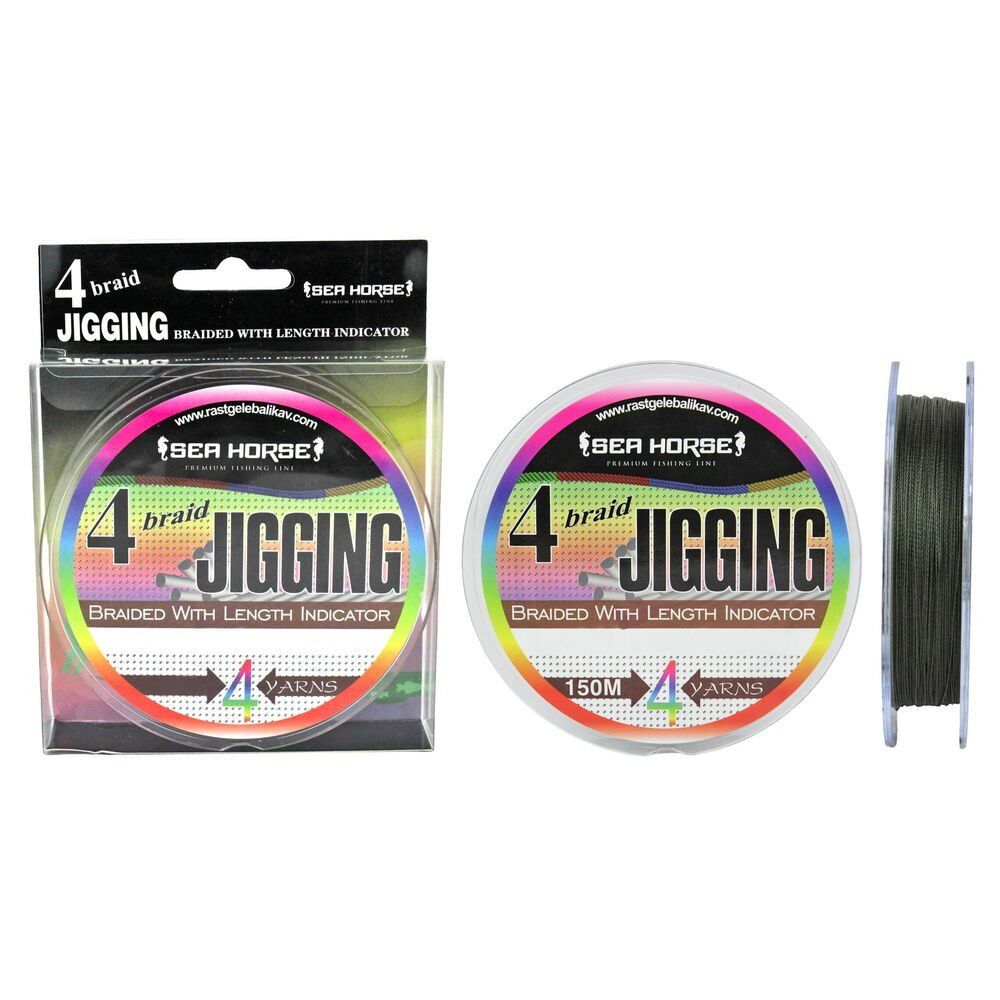 Sea Horse Jigging 0.18 mm 150m 4 Kat İp Misina Yeşil 16.4kg Çeker