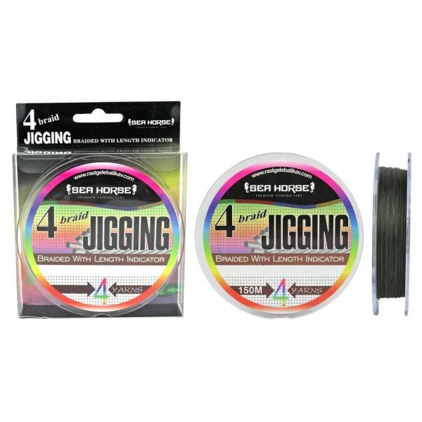 Sea Horse Jigging 0.18 mm 150m 4 Kat İp Misina Yeşil 16.4kg Çeker