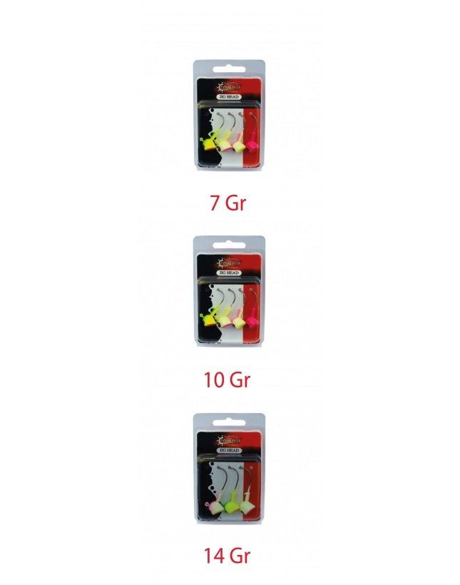Captain Jig Head Bastet 4'lü Mix Set Kesik Kafa Jig Head 7 gr