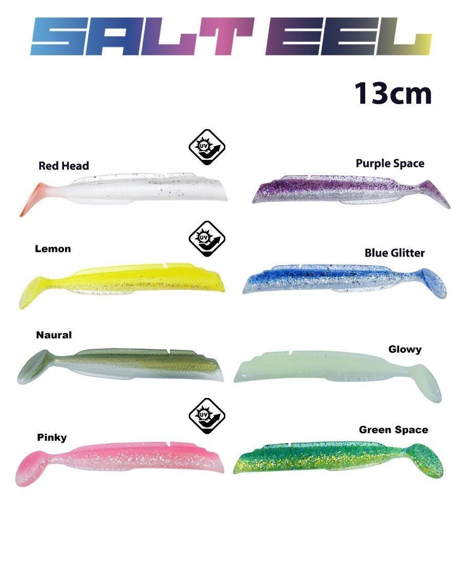 Fujin Salt Eel Body 13cm x3 Silikon Yem Gövde Glow Eel