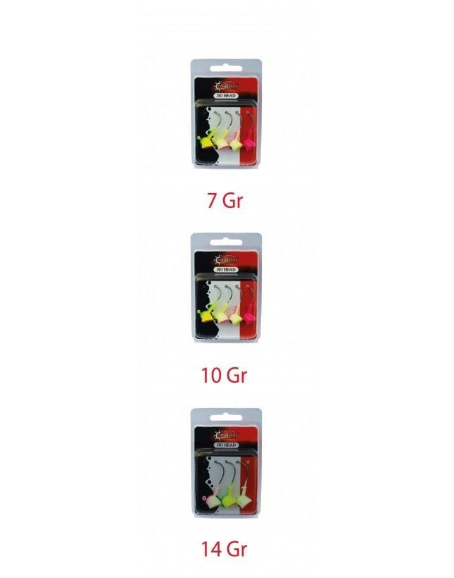 Captain Jig Head Bastet 4'lü Mix Set Kesik Kafa Jig Head 14 gr