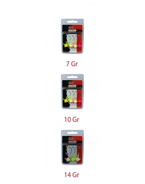 Captain Jig Head Bastet 4'lü Mix Set Kesik Kafa Jig Head 14 gr