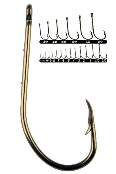 Youvella 1366 Delikli Tırnaklı Papağan Olta İğnesi 100lü Kutu Bronz