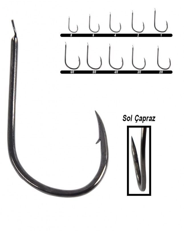 Hayabusa HFKS 130 No:1 Kısa Pala Black Nikel Dövme Çupra İğnesi 15 Adet