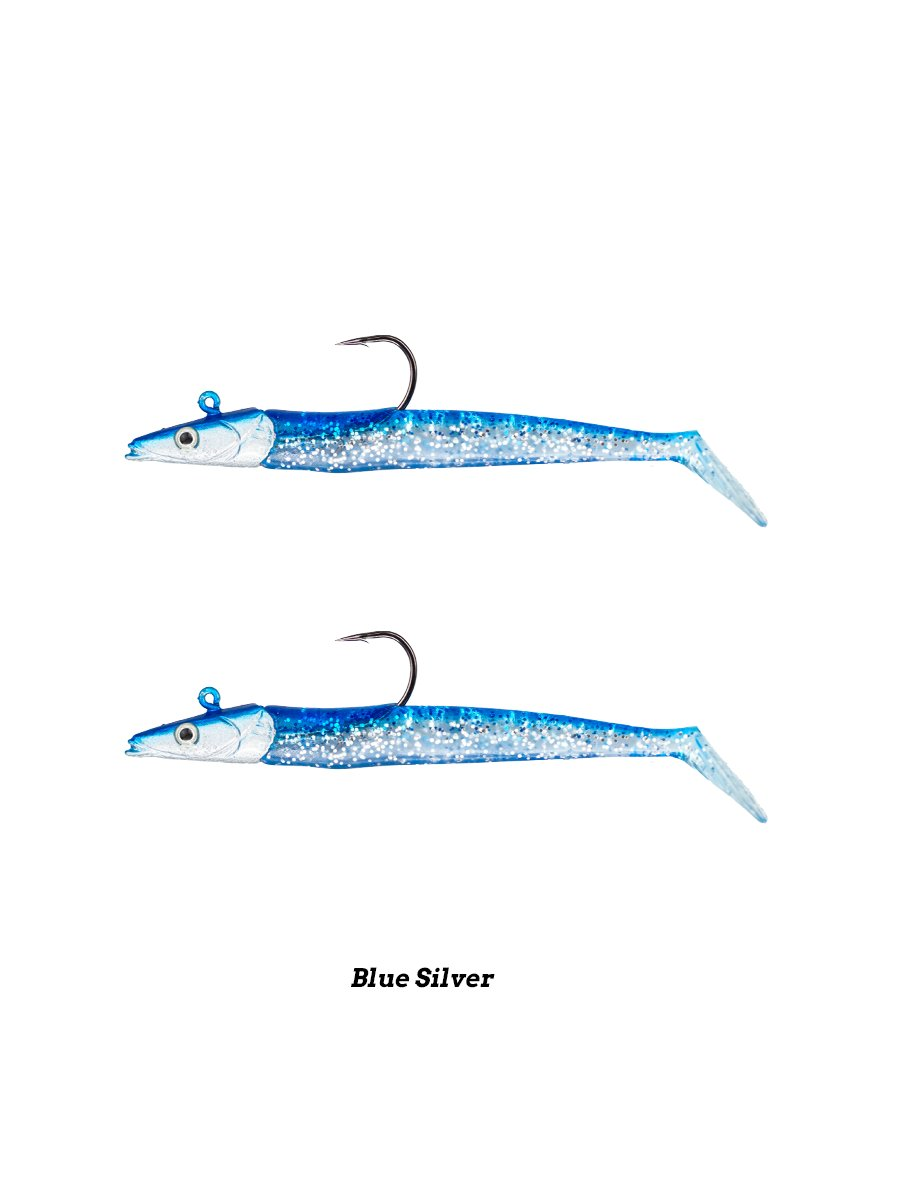 Fujin Zand Eel 11cm 7gr-14gr Double Body+Head Silikon Balık Blue Silver